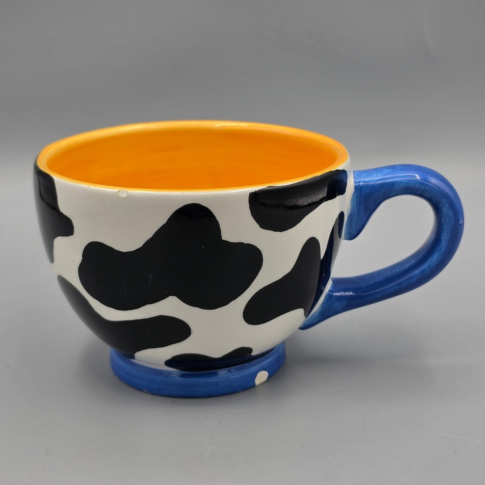 Ben & Jerry's Mug White Cow Print Handcrafted Ceramic Coffee Cup Ice Cream